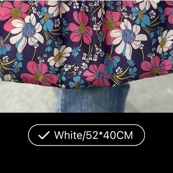 Flower Print Reusable Market Bag - Picture 2 of 4